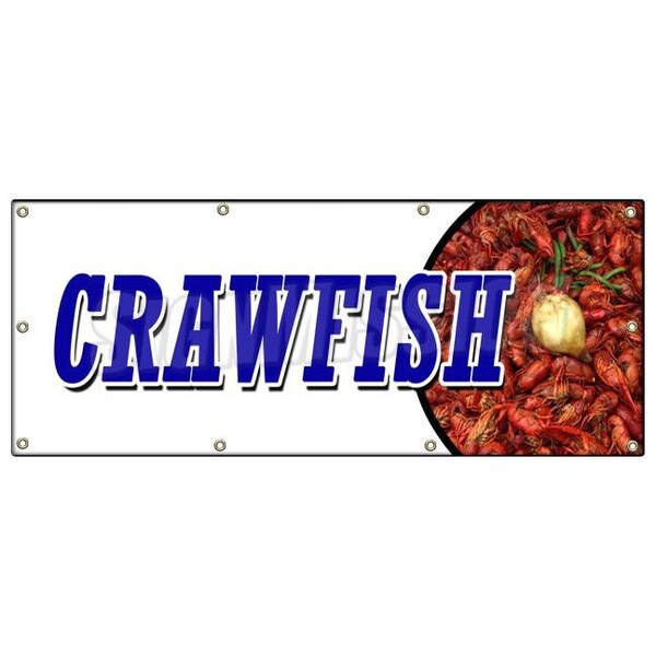 CRAWFISH BANNER SIGN boil dinner lunch corn cajun new orleans buggers